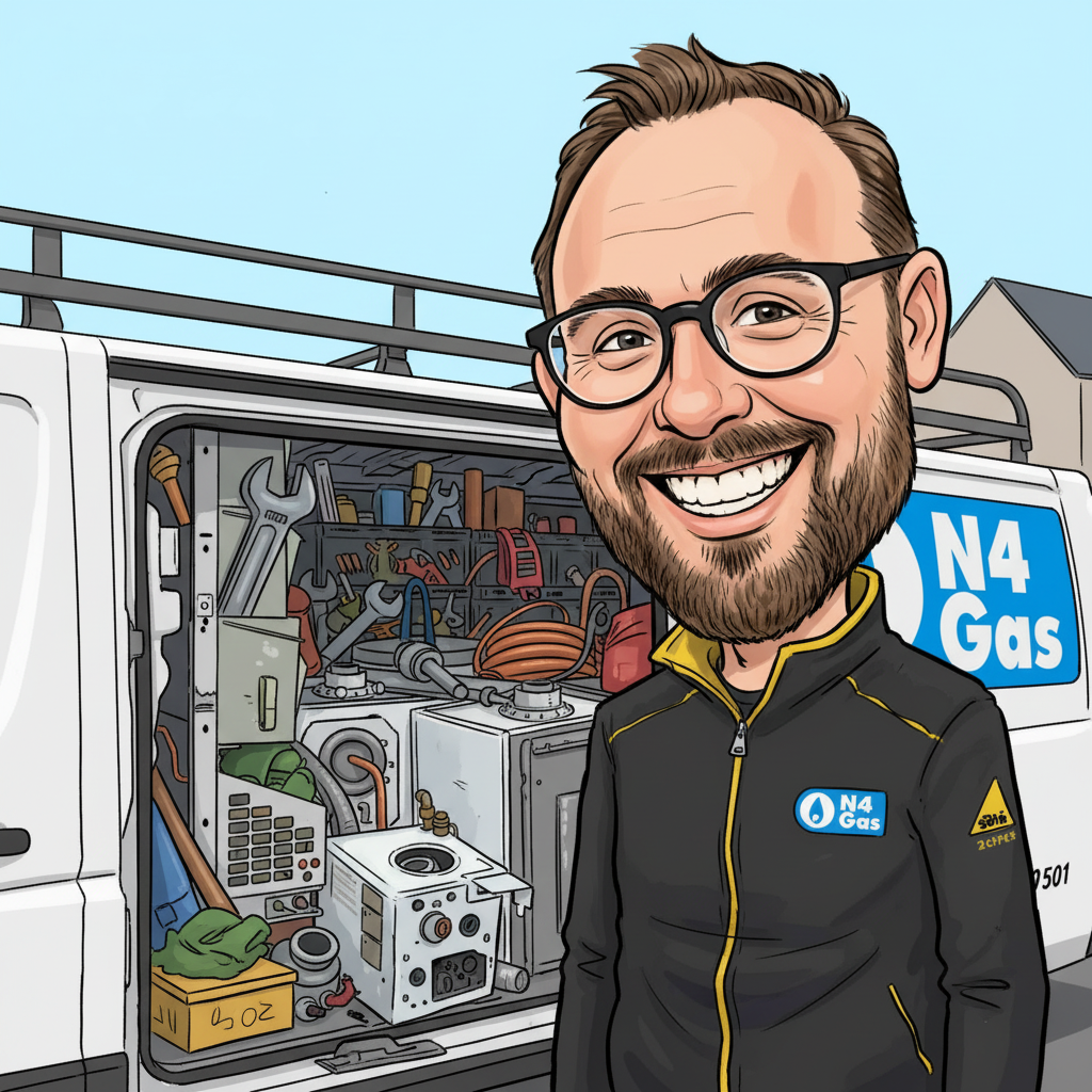 Cartoon illustration of David Fleming