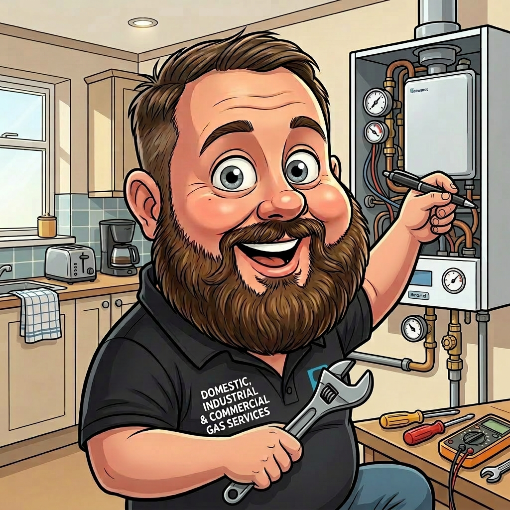 Cartoon illustration of Dan Mitchell