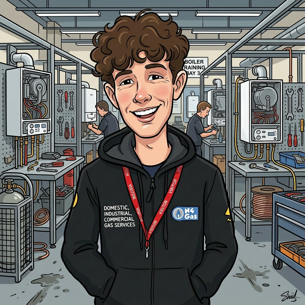 Cartoon illustration of Jack Lawrence